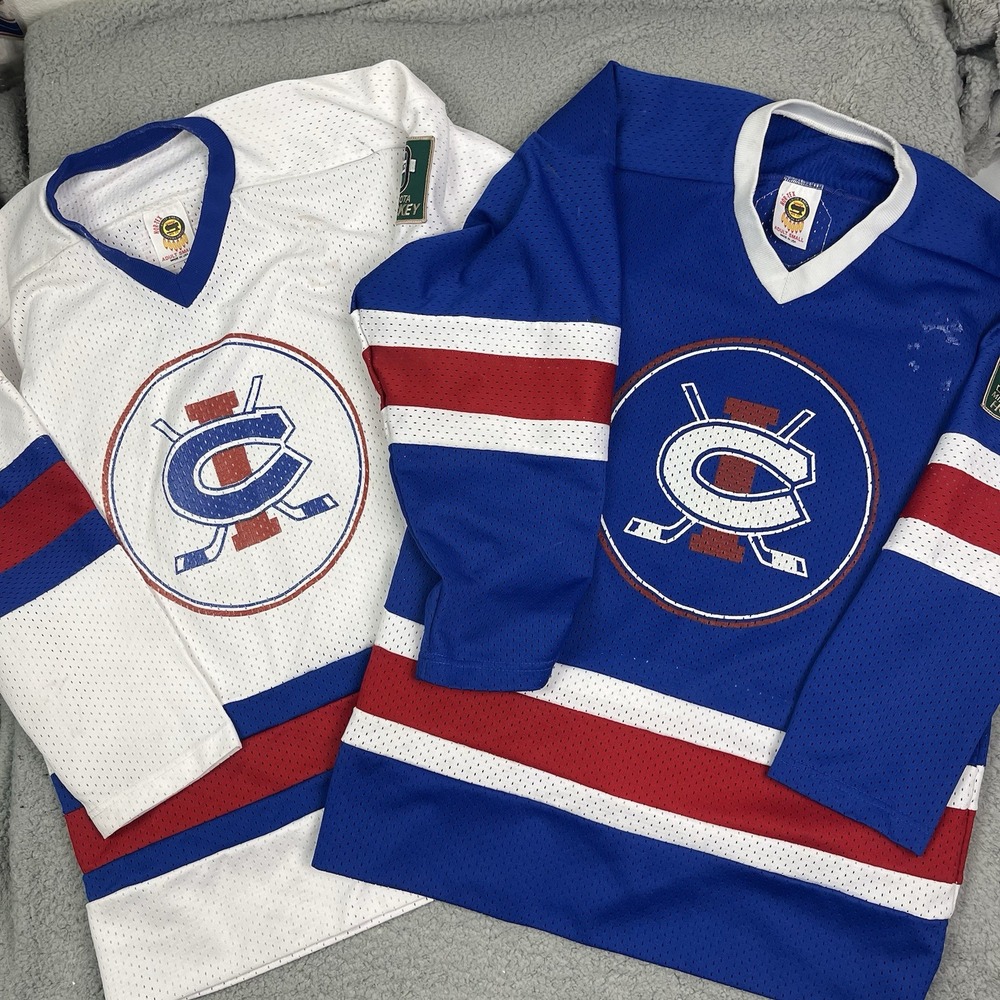 2 Vintage Cambridge Isanti Hockey Jerseys Minnesota High School Hockey Sz Small
